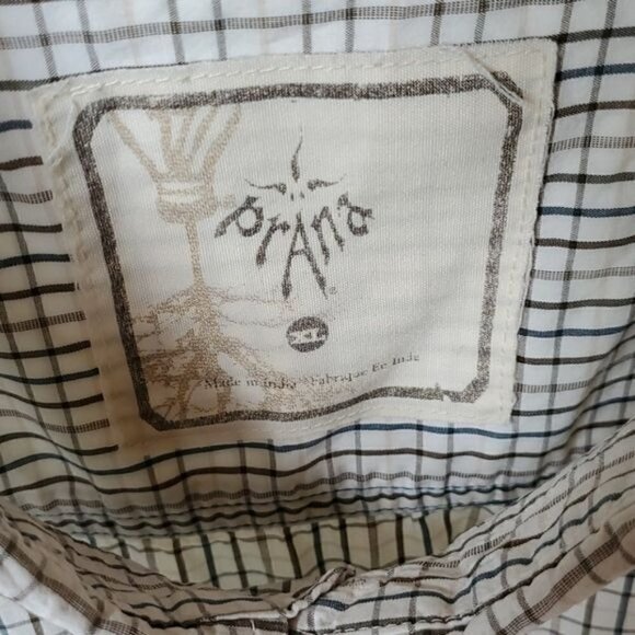 Prana Accented Colored Stitch Striped SS Casual Button Down Sz XL Shirt - Picture 3 of 9